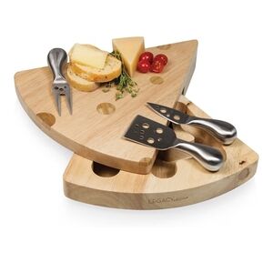 PICNIC TIME Swiss Cheese Board/ Cheese Knife Set